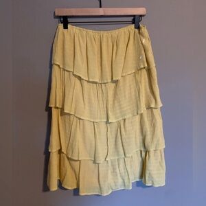 Yellow Tiered Women's Skirt